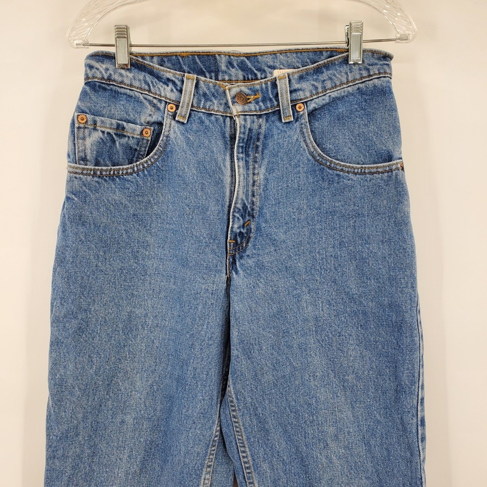 Levis 560 Vintage 90s Loose Fit Tapered Leg Jeans Mens 31x36 Made in USA Blue - Picture 10 of 10